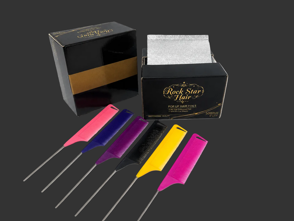 EMBOSSED POP UP HAIR FOILS for highlights, balayage, FREE anti static comb with every box extra tough embossed texture NO NEED TO CUT FOIL