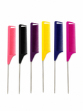 rock star hair stainless steel pin tail carbon fibre parting comb